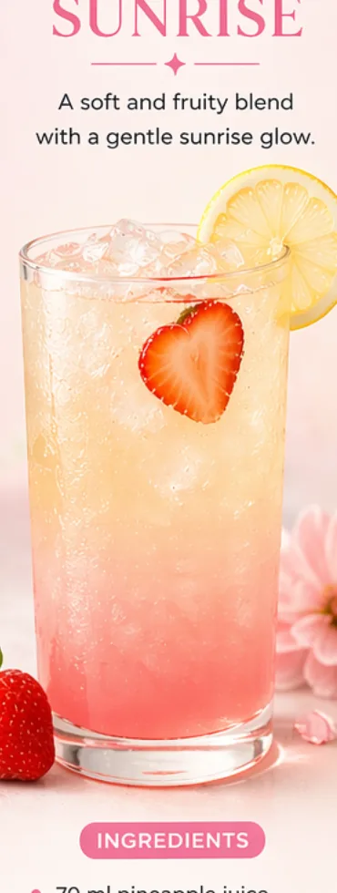 Pink Sunrise mocktail