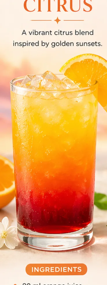 Sunset Citrus mocktail